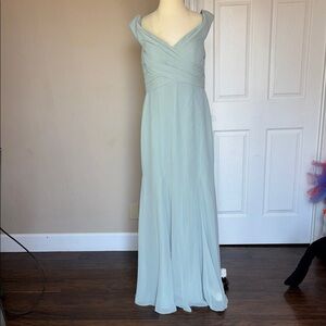 Azazie Elegant Light Blue Evening Gown